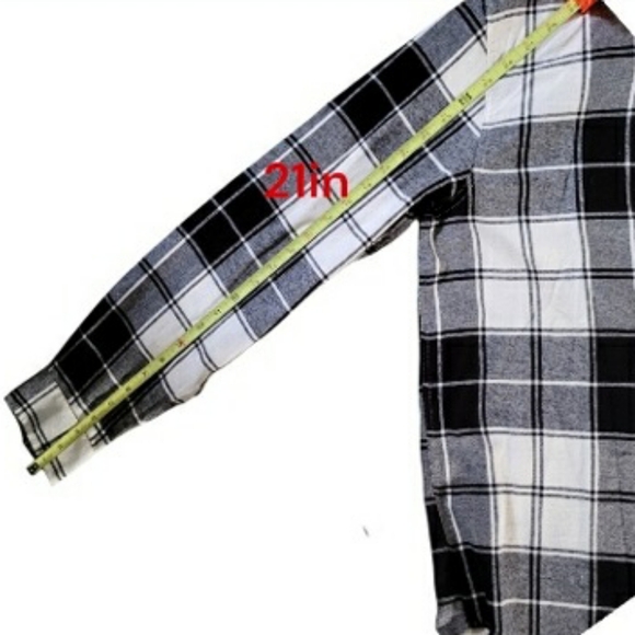 Mens Blue Mountain Black White Buffalo Plaid Flannel Long Sleeve Shirt Medium - Picture 7 of 9